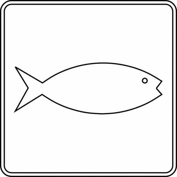 618x618 Adult Fish Outline Template Fish Outline Template. Simple Fish