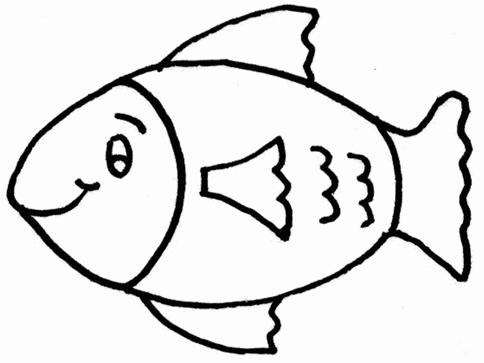 957x718 Fish Clip Art Outline