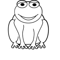 195x195 Free Black And White Animals Outline Clipart