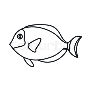 320x320 Fish Outline Stock Vector Colourbox