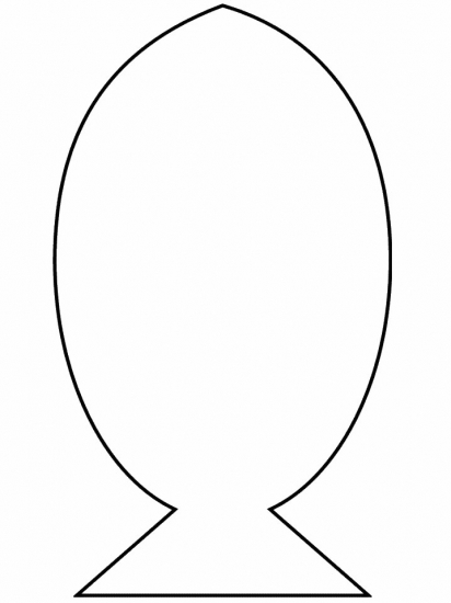 412x550 Simple Fish Outline Clipart