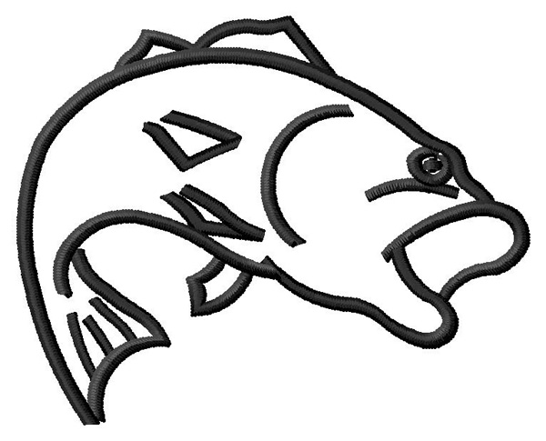 600x485 Largemouth Bass Clip Art