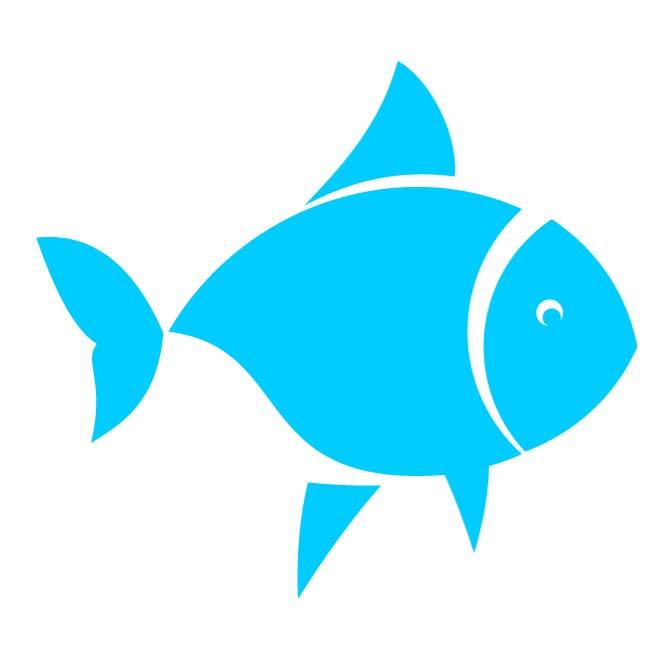 660x660 Blue Fish Silhouette