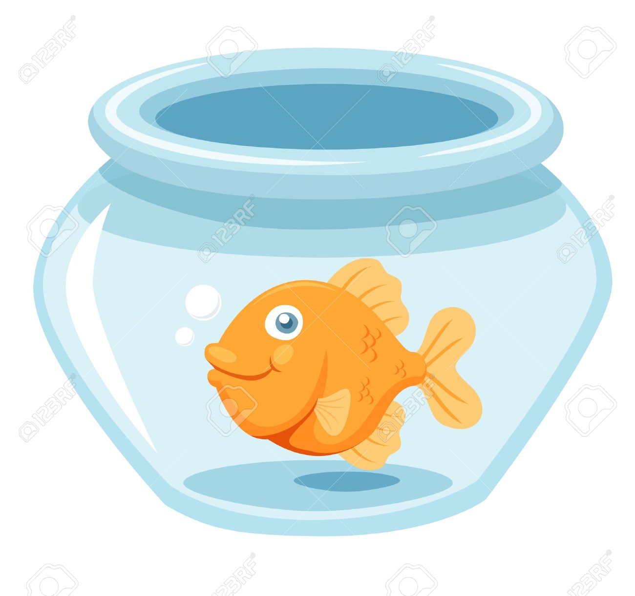 1300x1221 Fish Tank Clipart Golden Fish