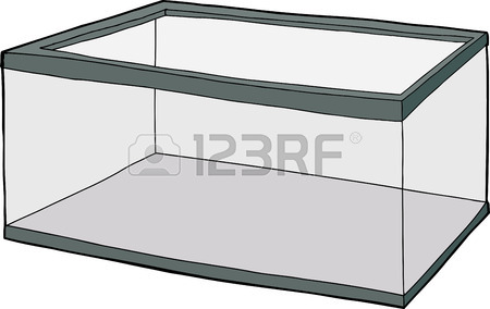 450x284 Isolated Cartoon Of Empty Aquarium Tank With Aquatic Plants