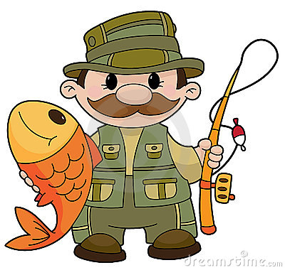400x380 Fisherman Clipart Cartoon