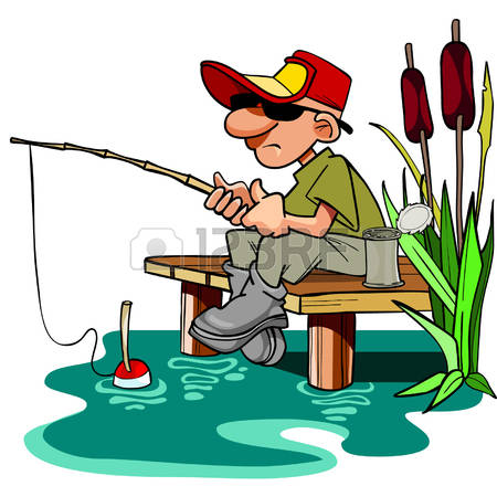 450x450 Fisherman Clipart Fishing Pond