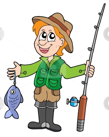 358x450 Cartoon Clipart Fisherman