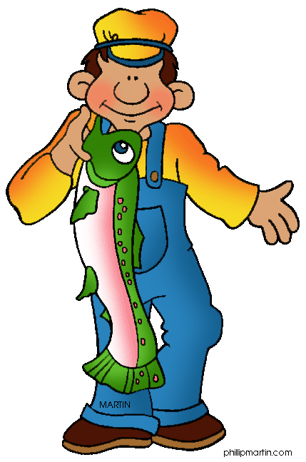 429x648 Occupations Clip Art By Phillip Martin, Fisherman