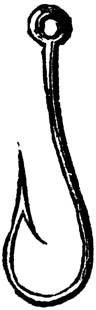318x1024 Free Fishing Hook Clipart Image