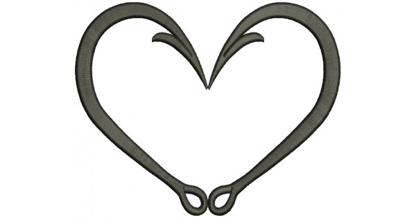 600x315 Heart Clipart Fishing Hook