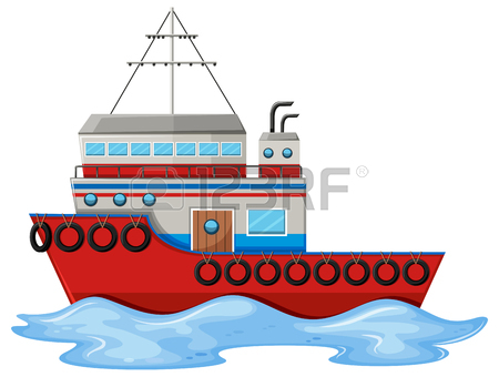 450x340 Fishing Boat On White Background Illustration Royalty Free