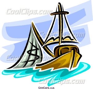 300x288 Commercial Fishing Boat Vector Clip Art