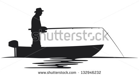 450x246 Man Fishing Out Of A Bass Boat Clipart