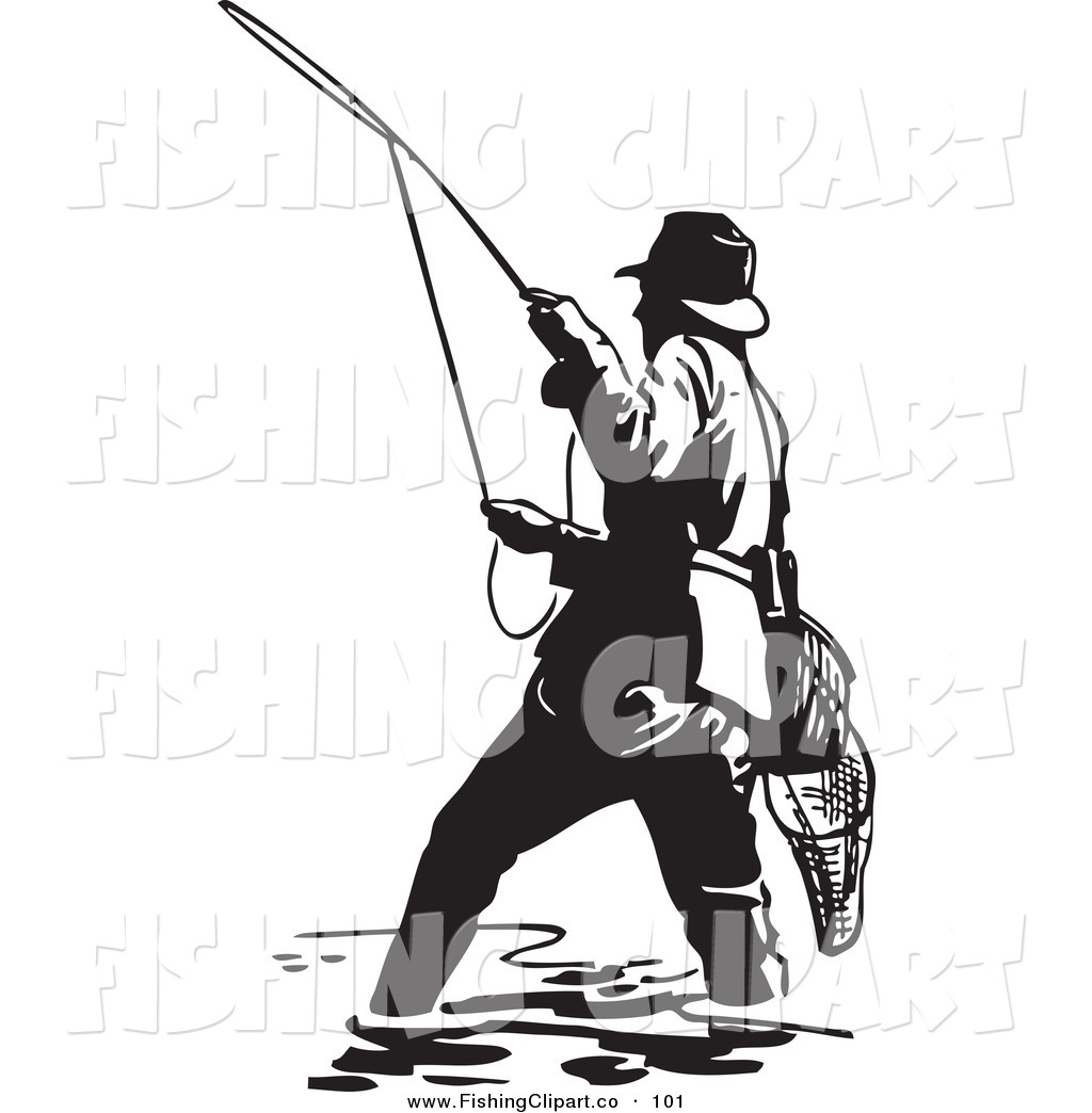 1024x1044 Royalty Free Black And White Retro Stock Fishing Designs