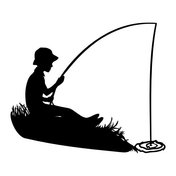 Fishing Clipart Black And White