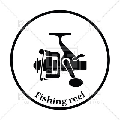 400x400 Icon Of Fishing Reel Royalty Free Vector Clip Art Image