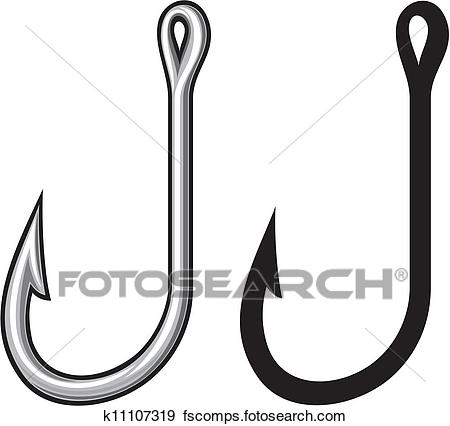 450x426 Clip Art Of Fishing Hook K11107319