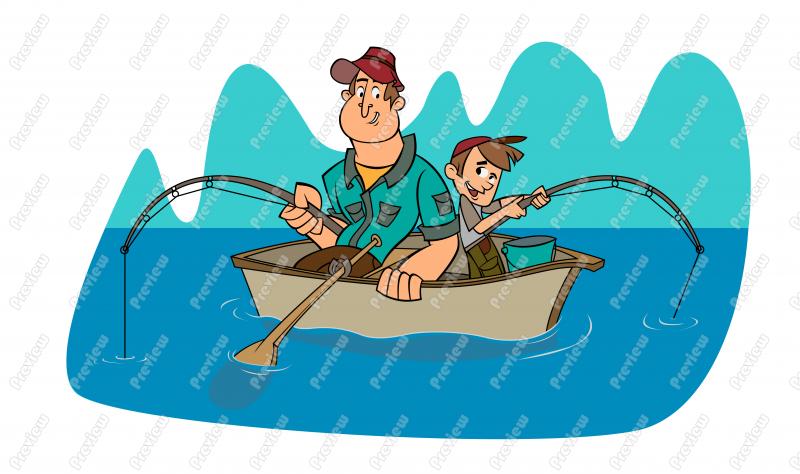 800x474 Father And Son Fishing Clip Art