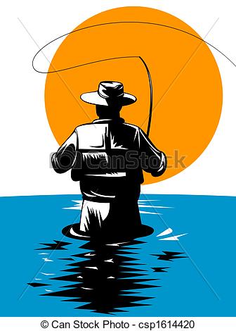 336x470 Fly Fishing Clip Art
