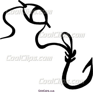300x297 Fishing Hook Vector Clip Art