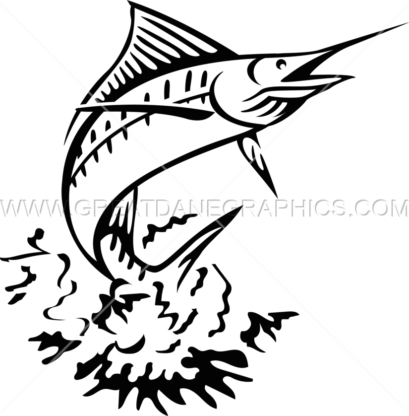 825x838 Marlin Fishing Production Ready Artwork For T Shirt Printing