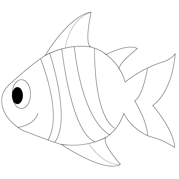 600x600 Outline Drawings Of Fish Group