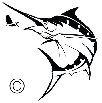 357x359 Sportfishing Yacht Vector Marine Wildlife Fine Art, Custom