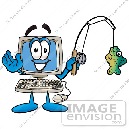 450x450 Cliprt Graphic Of Desktop Computer Cartoon Character Holding