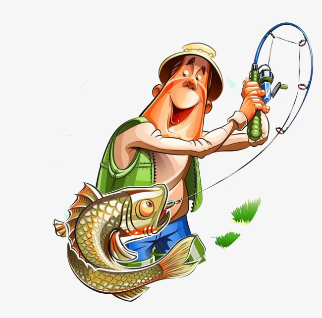 650x642 Cartoon Fishing Man, Cartoon, Fishing, Fish Png Image For Free