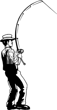 186x361 Fishing Pole Black And White Clipart Panda