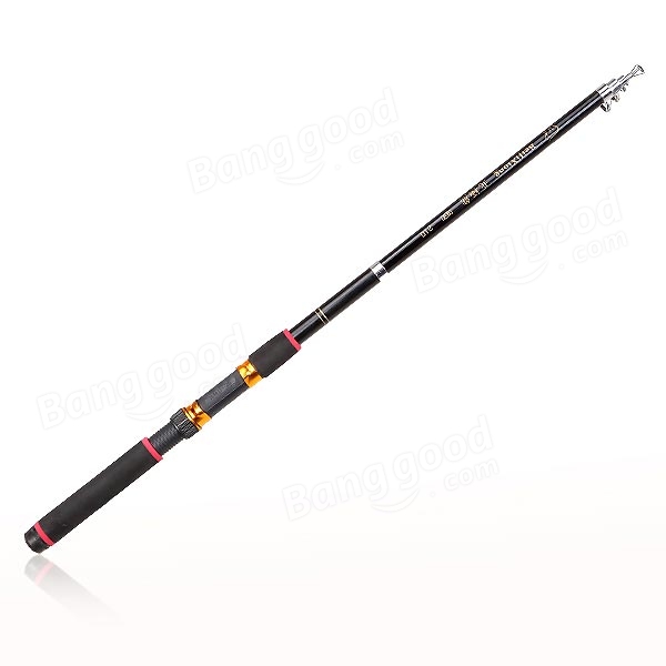 600x600 Telescopic Fishing Rods Black Hand Pole Ultra Light Fiber Glass