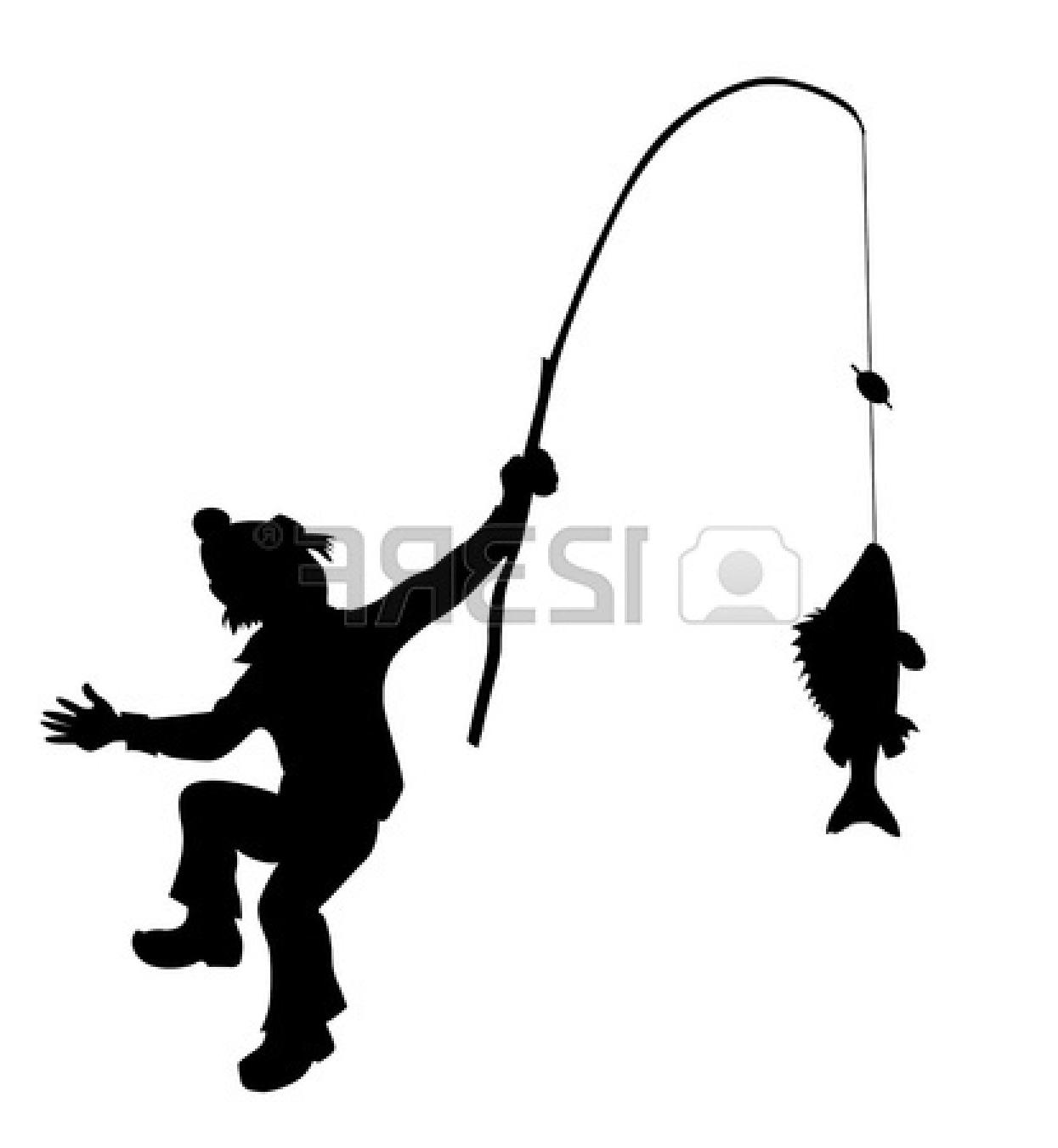 1245x1350 Best Fishing Pole Black And White Silhouette Fisherman