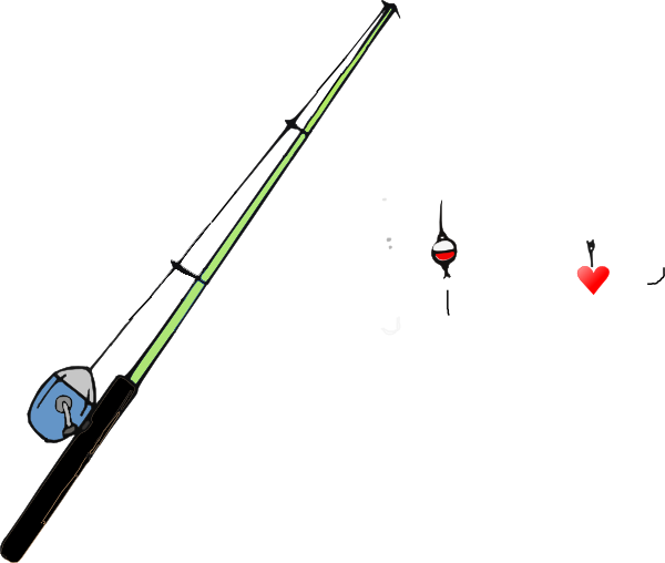 600x508 Fishing Pole Heart Clip Art