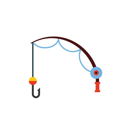 416x416 Awesome Fishing Rod Clipart