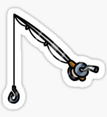 210x230 Fishing Rod Drawing Stickers Redbubble