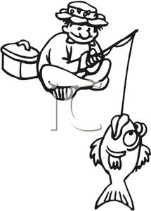 215x300 Man Catching A Fish On A Fishing Pole