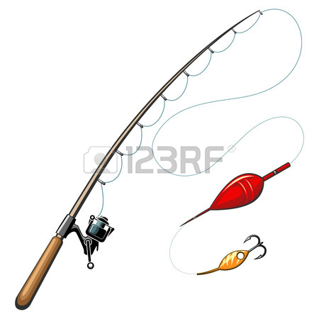 450x450 Vector Fishing Rods. Catch And Hobby, Sport Equipment, Fish Hook