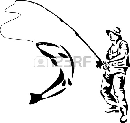 450x426 Fishing Pole Fisherman Logo Clipart Panda