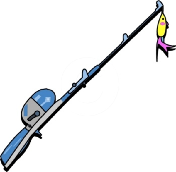 600x588 Free Fishing Pole Clipart Image