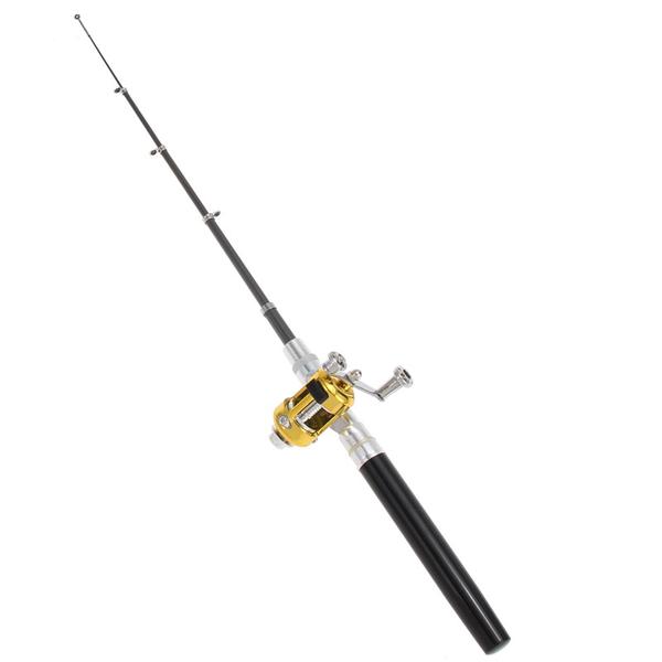 600x600 Mini Portable Pocket Fish Pen Aluminum Alloy Fishing Rod Pole Reel