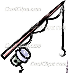 280x300 Fishing Pole Vector Clip Art