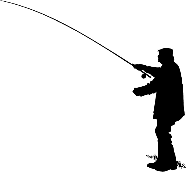 600x550 Fisherman Silhouette Clipart