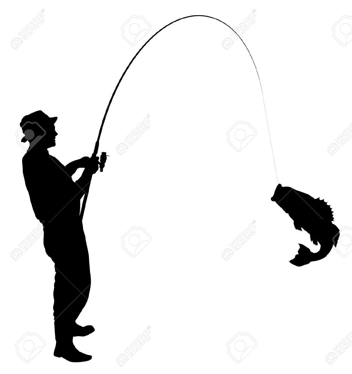 1225x1300 Fishing Pole Silhouette Clipart
