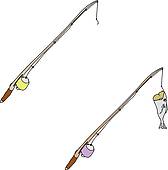 168x170 Fishing Poles Clip Art