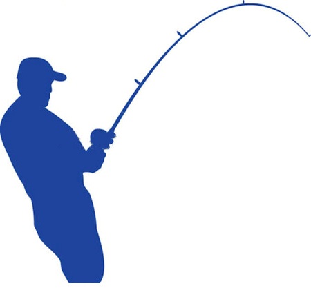 450x430 Fishing Rod Clipart Bent
