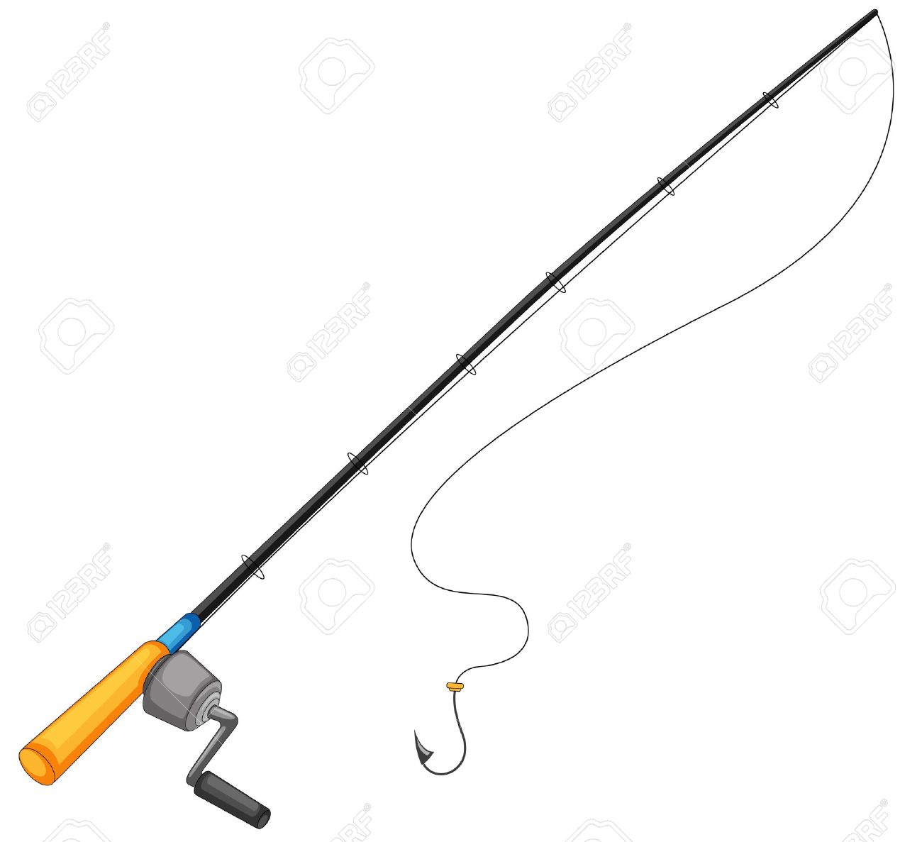 1300x1187 Illustration Of A Fishing Rod Royalty Free Cliparts, Vectors,