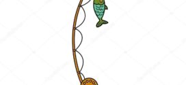 272x125 Fishing Pole Heart Clip Art