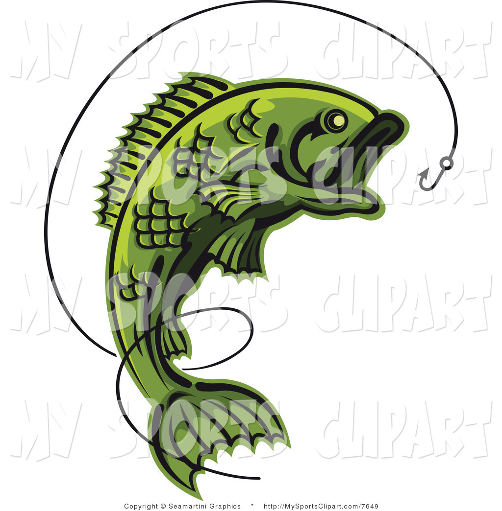 1024x1044 Fish On A Line Clip Art
