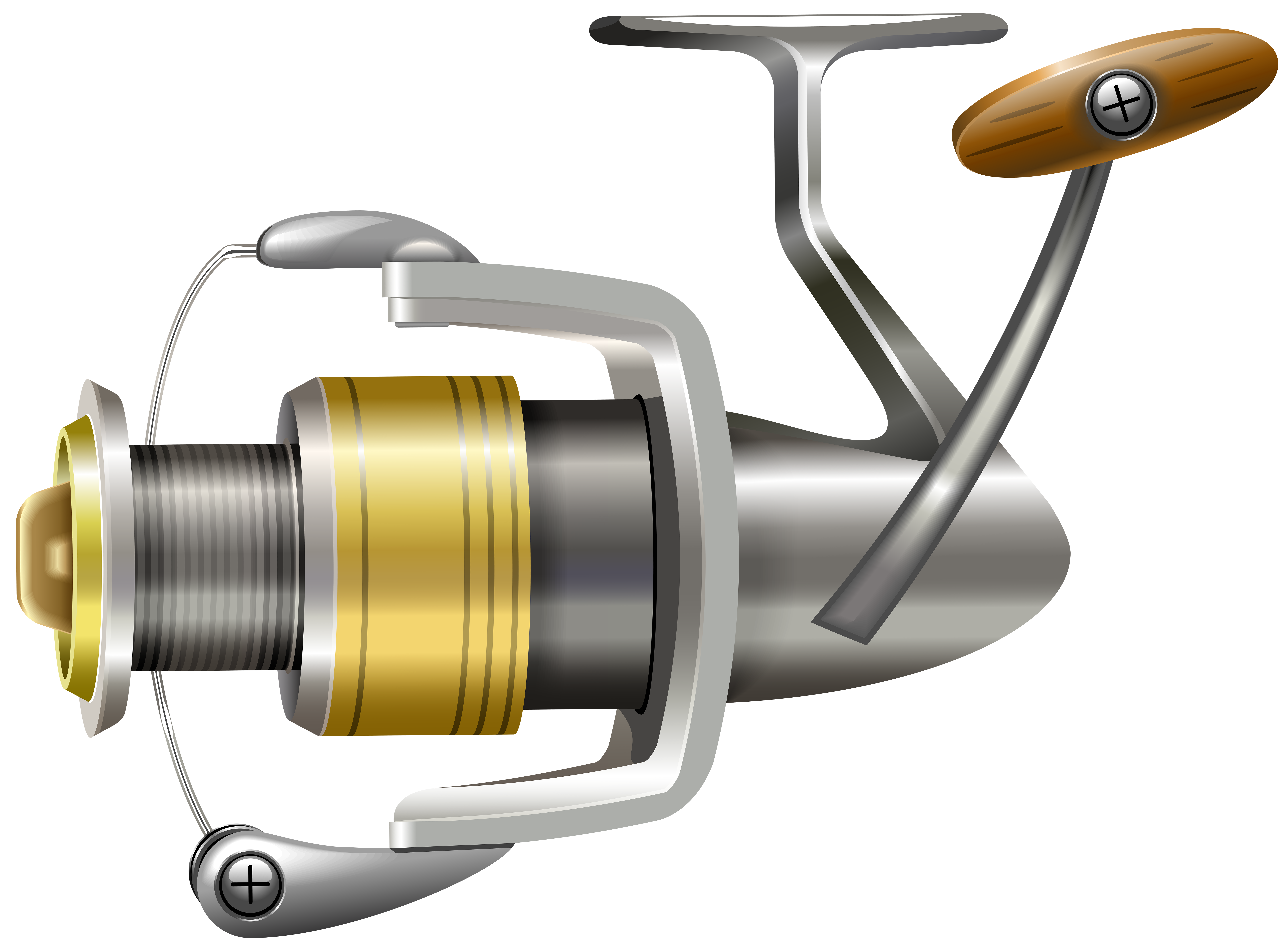 8000x5927 Fishing Reel Png Clip Art